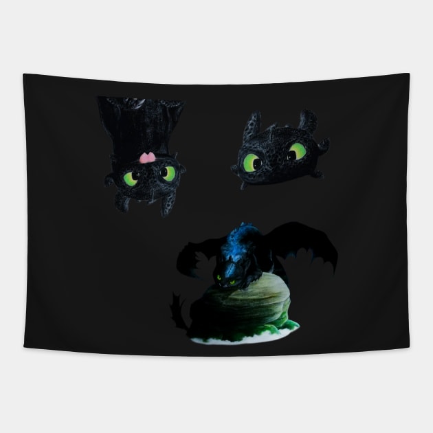 Toothless Sticker Pack Tapestry by Lycoris ArtSpark