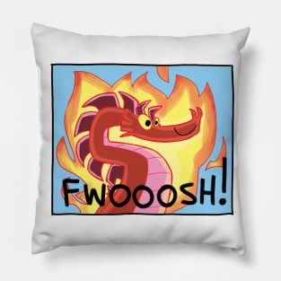 Fwoosh on fire Pillow