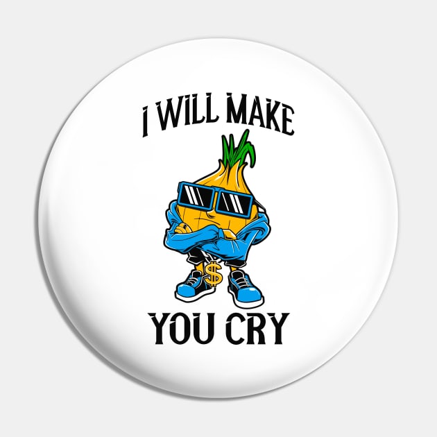 Onion Gangster Funny Hip Hop Vegetables Pin by Foxxy Merch