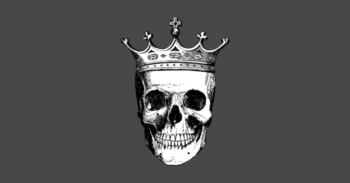 Skull King Skull with Crown Skull Wearing a Crown Vintage Skulls