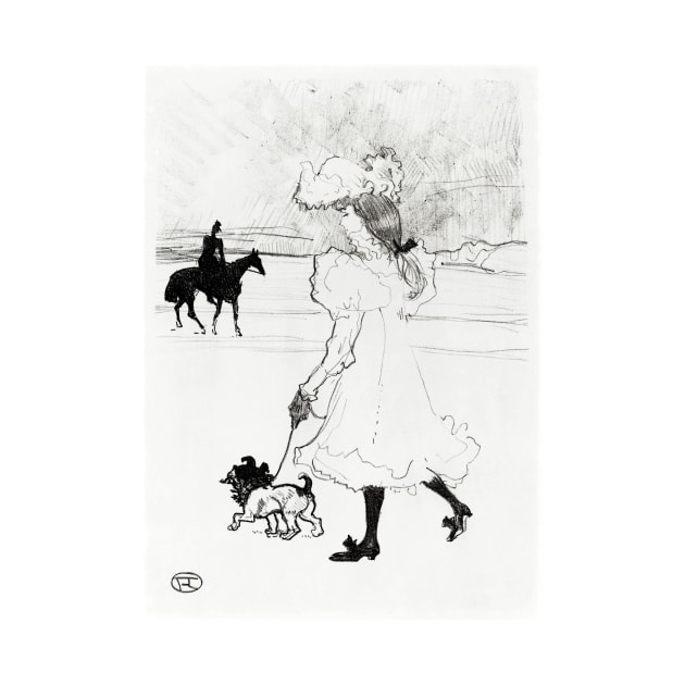 In the Woods by Henri de Toulouse–Lautrec by Vintage Sketches