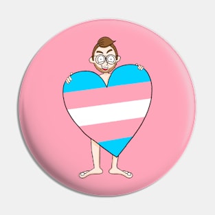 Trans Pride Heart Pin