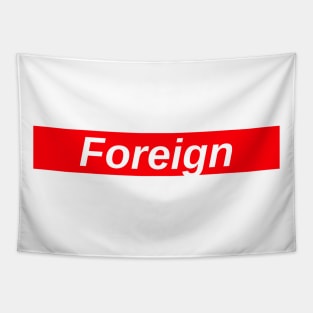 Foreign // Red Box Logo Tapestry