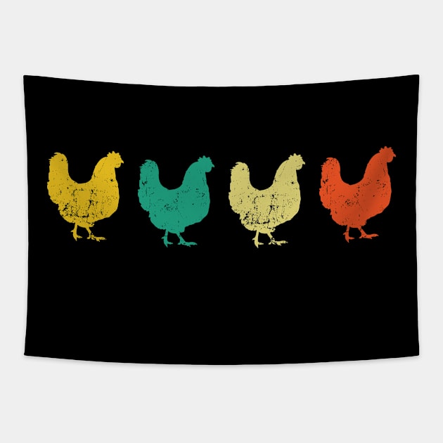 Retro Chicken Tapestry by Madelyn_Frere