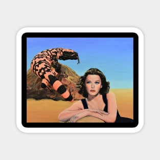Lounge Lizard - surreal Gila Monster Magnet