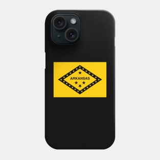 Golden and Black Flag Arkansas - Libertarian Black and Yellow Symbol Phone Case