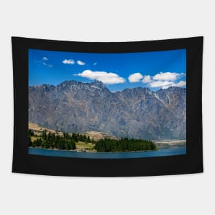 View from Queenstown, South island of New Zealand towards the Remarkables mountain range Tapestry