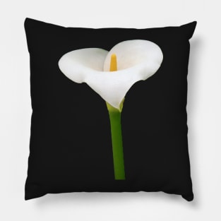 White Cala Lily Pillow