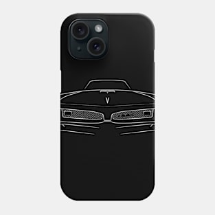 front/profile 1967 Pontiac GTO - stencil, white Phone Case