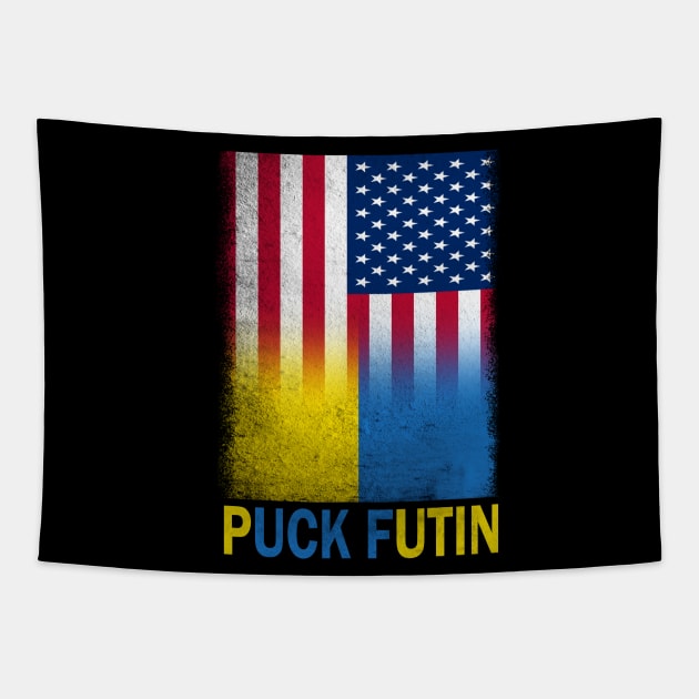 Puck Futin, I stand with Ukraine Tapestry by DODG99