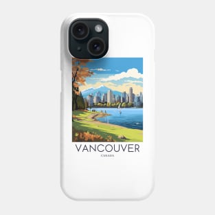 A Pop Art Travel Print of Vancouver - Canada Phone Case