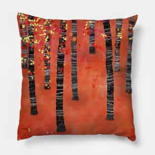 Aspen Birch Tree Forest Pillow