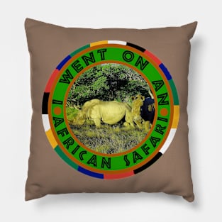 I Went On An African Safari Rhino Pair Pillow