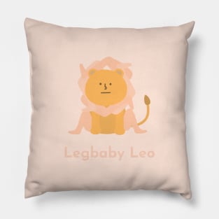 Legbaby Leo | Zodiac | Cute | Funny | Weird | Gift | Minimalist | Star Sign | Astrology | Pillow