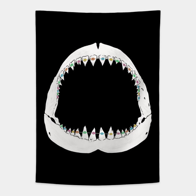 JAWS BRACES Tapestry by ALFBOCREATIVE