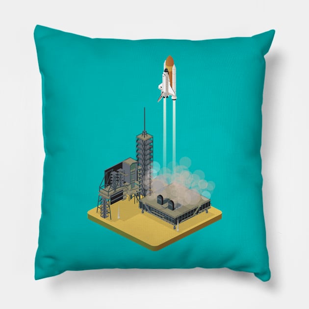 shuttle launch Pillow by anilyanik