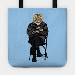 Cool Animals Tiger in Bernie Sanders Mittens Memes Tote