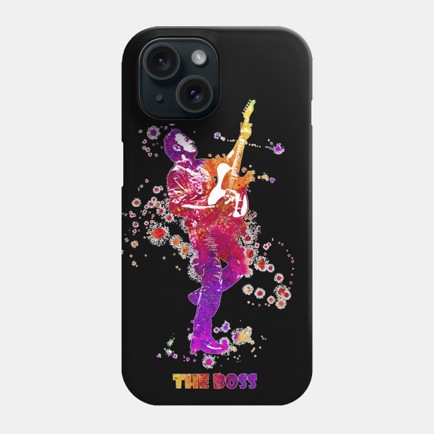 Bruce Springsteen The Boss Watercolor Splatter 08 Phone Case by SPJE Illustration Photography