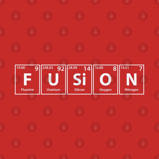 Fusion (F-U-Si-O-N) Periodic Elements Spelling by cerebrands