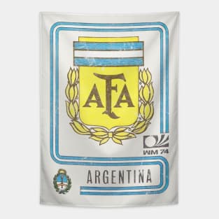 Argentina / 70s Vintage Faded-Style Soccer Design Tapestry