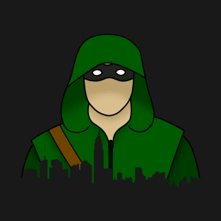 The Green Arrow with city skyline T-Shirt