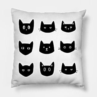 Cute Black Cat Pattern Pillow