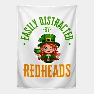 Easily Distracted By Redheads Tapestry