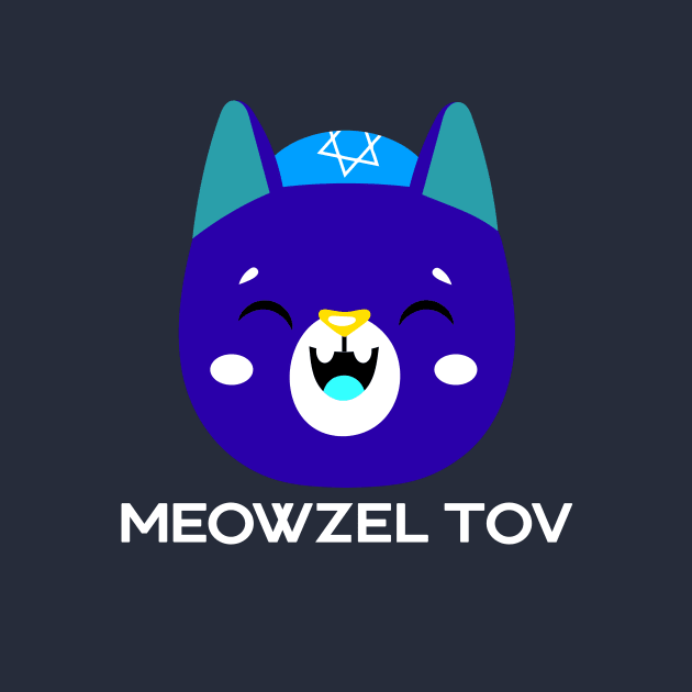 Funny Mazel Tov Jewish Cat Lover Gift Meowzel Tov Funny Chanukah Hanukkah Pajama Shirt by teemaniac