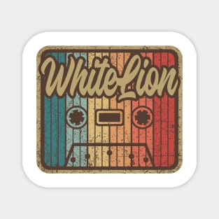White Lion Vintage Cassette Magnet