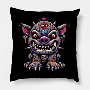 Voodoo Tiki Pit bull Dog Pillow