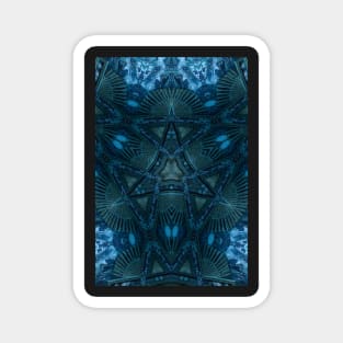 Blue steampunk pattern Magnet