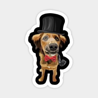 royal brown dog-vector art Magnet