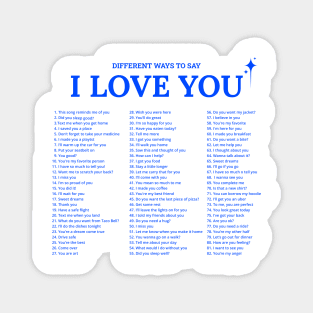 Different ways to say I LOVE YOU - PRINT ON BACK Magnet