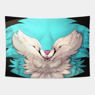 Blue Fox Mask Tapestry