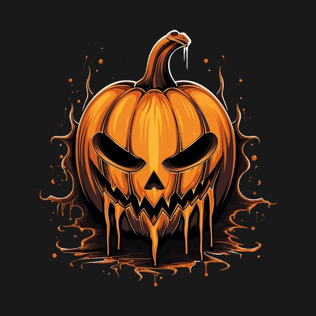 Dripping Pumpkin Halloween -  Jack o'lantern by vladocar