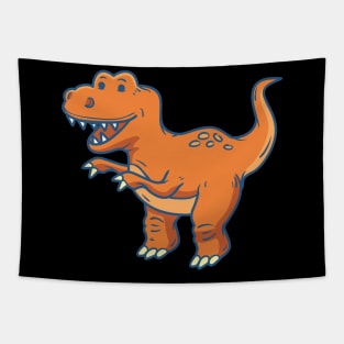 Orange T Rex Tapestry