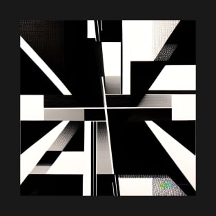 Abstract Geometric Black and White 44 T-Shirt