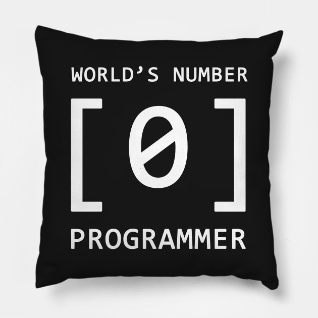 World number 0 Programmer - Funny Developer Pillow by mangobanana