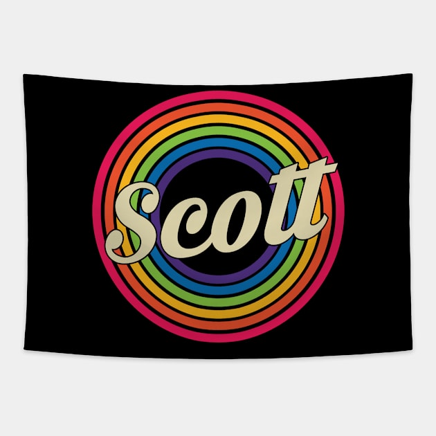 Scott - Retro Rainbow Style Tapestry by MaydenArt