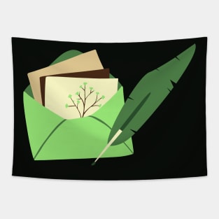 Letter Writing (green) Tapestry