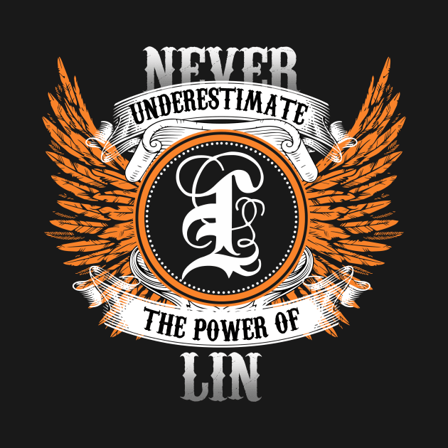 Lin Name Shirt Never Underestimate The Power Of Lin by Nikkyta