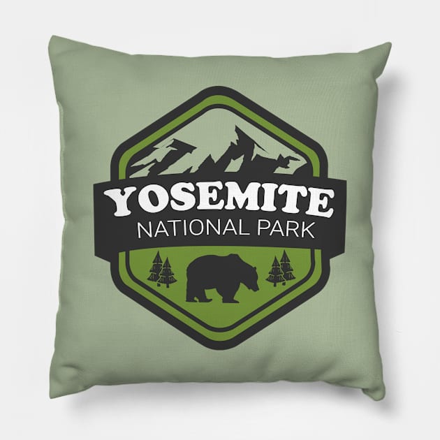 Yosemite National Park Pillow by Daydream Shop