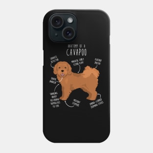 Cavapoo Dog Anatomy Phone Case