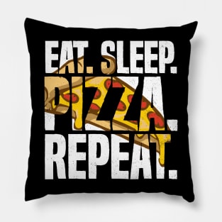 Eat Sleep Pizza Repeat Distressed Pizza Lover Pillow