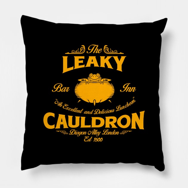 Leaky Cauldron Bar & Inn Vintage Pillow by ramirezaliska