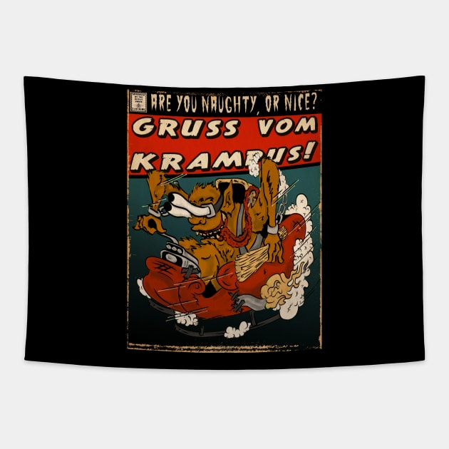 Gruss Vom Krampus Tapestry by StarkGravingMad