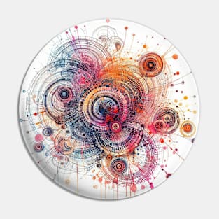 Psychedelic looking abstract illustration  of circles Pin