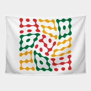 Twisted 420 Metaballs Typography (Rasta Colours) Tapestry