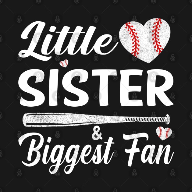 Little Sister Biggest Fan Baseball by eyelashget