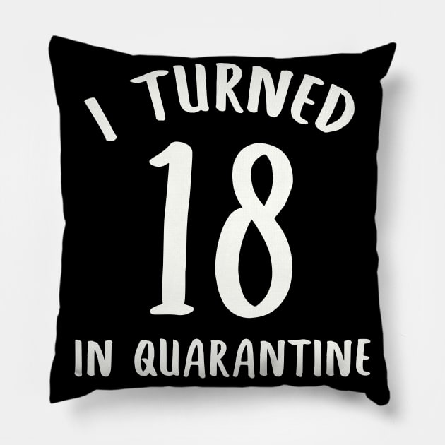 I Turned 18 In Quarantine Pillow by llama_chill_art